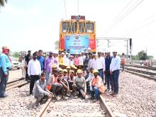 Locomotive rolling from Danwar station