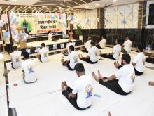 International Yoga Day celebrated at Amelia Coal Mine Project, Singrauli