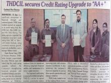 THDC India Limited Secures Credit Rating Upgrade to “AA+”