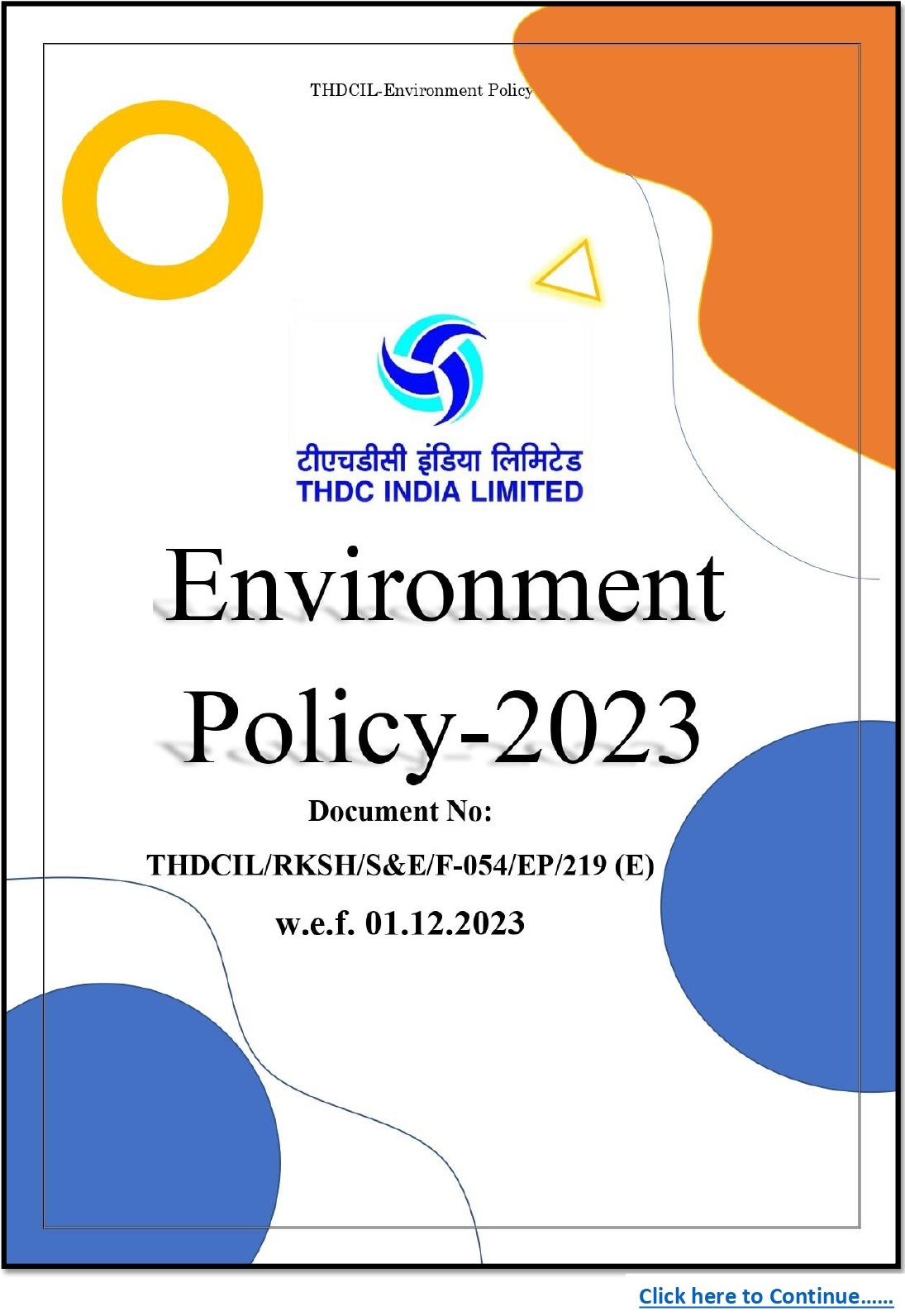 Environment Policy