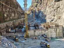 Dam concreting in all blocks is in progress.