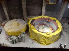 Assembly of Stator in Service Bay is in progress.