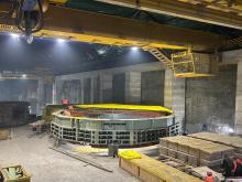 Assembly of Stator of Unit -1 in Service Bay is in progress