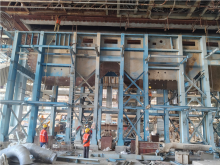 Unit-2 Bottom Ash Hopper erection in progress
