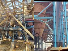 Buffer Hopper and ESP Hoppers of Unit-2 erection in progress.