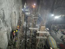 Casting of balance GIS slab