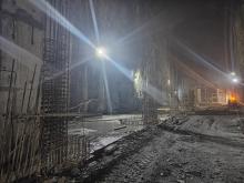 Casting of balance GIS slab columns in other units is in progress