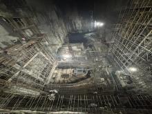 Casting of crane beam columns in Unit-1 in progress