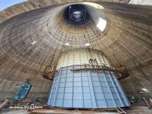 Chimney-2- Final Flue-can assembly & erection in progress