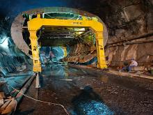 Concreting in TRT US face-1 in progress