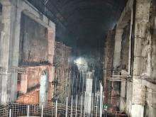 Concreting of crane beam columns in U-3&4 of MH in progress.