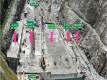 Dam Concreting in all five blocks in progress.