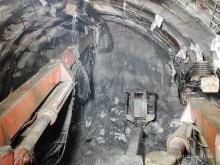 Heading excavation in TRT Outfall in progress.