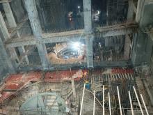 In Unit-2, erection of spiral casing in progress.