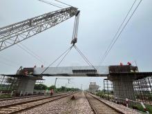 Railway Siding - 1st ROR Portal beam launched on 10.07.24.