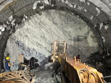 TRT DS Heading excavation in progress