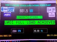Unit-1 Full Load Successfully achieved on 04.12.24